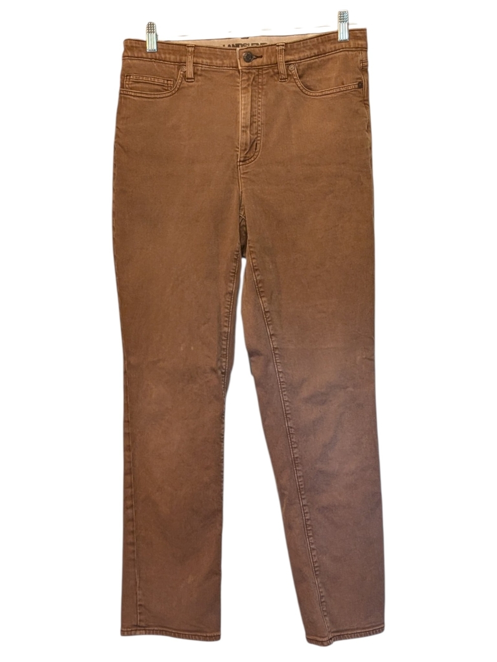 Lands' End Women's Straight-Leg Jeans in Brown